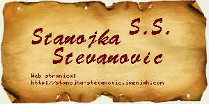 Stanojka Stevanović vizit kartica